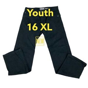 Youth Levi’s 16 Regular XL 28 x 28 Denim Relaxed Straight Jeans Black